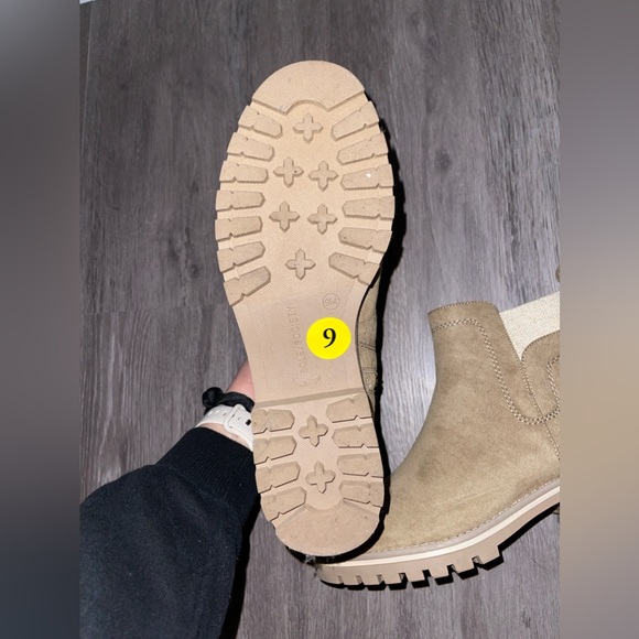 Beige/Tan Suede Ankle Boots - Picture 2 of 4